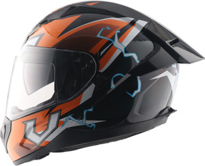 VEGA Rapid Flash DV with Spoiler and Extra Smoke Visor Motorbike Helmet