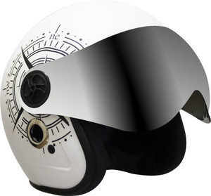 TURTLE Star With Visor Half Face Mercury Visor S-56 cm Motorbike Helmet