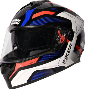 स्टड्स Drifter D5 Fiker ISI Certified with Dual Visor & Spoiler Full Face Helmet Helmet हेलमेट