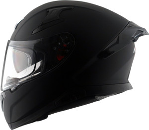 Axor Apex Solid Motorbike Helmet Black - Image 6