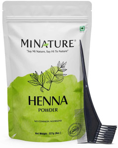 mi nature Henna Powder (LAWSONIA INERMIS)/ 100% Pure| 227 gram (8 oz)
