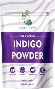 green monk Organic Indigo Powder Henna, Indigofera Tinctoria For Hair Color & Hair Care