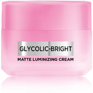 L'Oréal Paris Glycolic Bright Matte Luminizing Cream, Instant Glow Booster, Fades Dark spots Highlighter