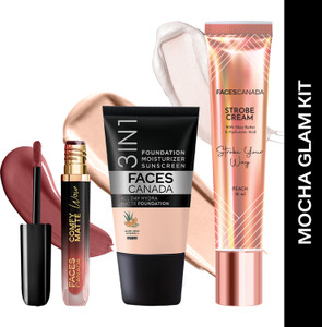 FACES CANADA Mocha Glam Kit 39.8ml (Rose Ivory, Choco Couture, Peach) - Image 1