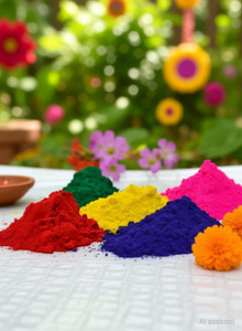 Nutri Hub Soft & Silky Holi Gulal | All Holi Color | 900g | 180g Each Holi Color Powder Pack of 1