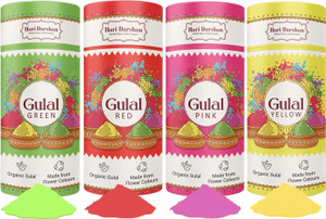 Hari Darshan Organic Gulal Combo -100g Each | Natural Plant Based Colours | Eco Friendly| Holi Color Powder Pack of 4