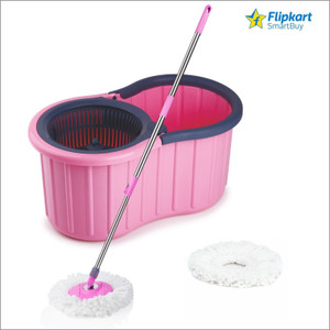 Flipkart SmartBuy NEW BUCKET SPIN MOP AMAZING DESIGN IN PLASTIC AND 2 MICROFIBER REFILL SET Mop Set