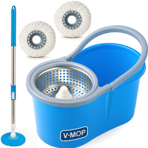 V-MOP Premium Steel Spin Floor Cleaning Mop Set - ST01 - Wet & Dry Mop