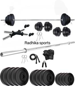 Vishalfit 30 kg VISHAL FIT 30 KG PVC WEIGHT WITH 5 ft ROD Home Gym Combo