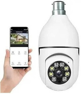 Monrix 3MP Smart IP Wi-fi CCTV Camera Pan-Tilt 360° Indoor 1080P (Bulb Camera)* Security Camera