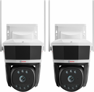 Trueview Pack of 2 3MP WiFi Pan Tilt CCTV Cameras | 10X Zoom | Human Detection Security Camera