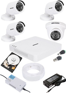 HIKVISION HIKVISION 2MP 4CH DVR DA-7A04HGHI-F1/N OR DS-7A04HGHI-F1/ECO 01PCS 2MP DOME CAMERA DS-2CE5ADOT-IRP OR DS-2CE5DOT-IRP/ECO 01PCS BULLET CAMERA DS-2CE1ADOT-IRP OR DS-1ADOT-IRP/ECO 03PCS 1TB HDD 90METAR CABLE COMBO KIT Security Camera
