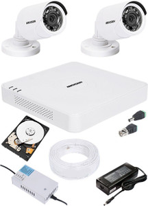 HIKVISION HIKVISION 2MP 4CH DVR DS-7A04HGHI-F1/N OR DS-7A04HGHI-F1/ECO 01PCS 2MP BULLET CAMERA DS-2CE1ADOT-IRP OR DS-2CE1ADOT-IRP/ECO 02PCS 1TB SATA HDD 90 METAR CABLE COMBO KIT Security Camera
