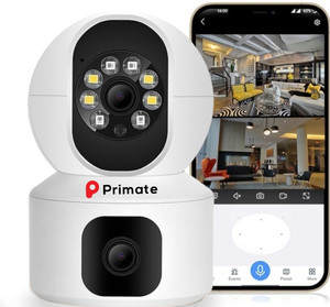 Primate 5+5MP Wi-Fi CCTV Camera | 360° Pan & Tilt | Color Night Vision, Motion Detection Security Camera