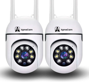 ApnaCam 5MP FHD WiFi Mini PTZ Color Night Vision V380 Pro App Live View (Pack of 2) Security Camera