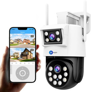 Maizic Smarthome 360° (6MP+6MP) HD WiFi CCCTV Outdoor Camera Compatible With NVR & ONVIF Security Camera