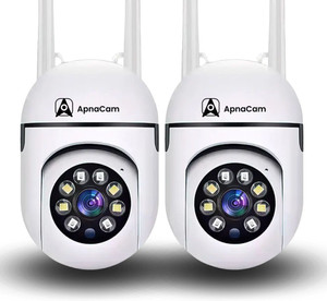 ApnaCam 5MP FHD Mini PTZ Color Night Vision WIFI V380 Pro App Live View (Pack of 2) Security Camera