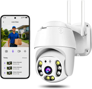 VisionCam 5MP FHD PTZ Outdoor | 360° Pan & Tilt | Night Vision Ai detection Security Camera