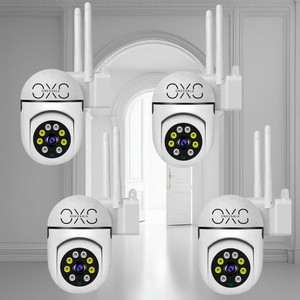 वनएक्सेल 4-Camera Combo Pack 2MP WiFi CCTV Set 720P HD Motion Detection and Night Vision सिक्योरिटी कैमरा