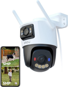 IMOU 5MP+5MP Dual Lens Outdoor CCTV, Pan-Tilt Wi-Fi Camera, AI Human&Vehicle Detect Security Camera