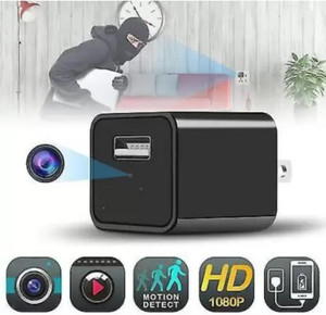 PERAMISYM Hidden Spy Camera 1920*1080p USB Wall Charger HD Audio Video Recording Security Camera