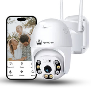 ApnaCam Full HD WiFi 3MP Outdoor Security Camera 360 view Night Vision Waterproof Security Camera