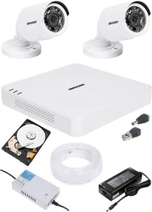 HIKVISION HIKVISION 2MP 4CH DVR DS-7A04HGHI-F1/N OR DS-7A04HGHI-F1/ECO 01PCS 2MP BULLET CAMERA DS-2CE1ADOT-IRP OR DS-2CE1ADOT-IRP/ECO 02PCS 1TB SATA HDD 90 METAR CABLE COMBO KIT Security Camera