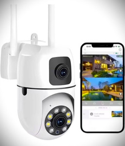 Primate 4+4MP Wireless CCTV Camera|360° Rotation|Dual Light Night Vision|" Security Camera