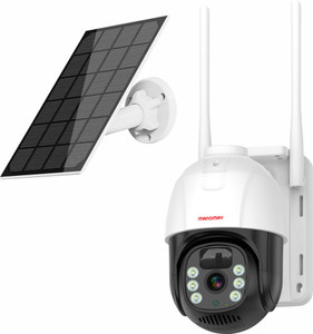 Manomay 4MP 4G Sim Based Protect Green Solar Powered Indoor Outdoor Pan-Tilt Security Camera