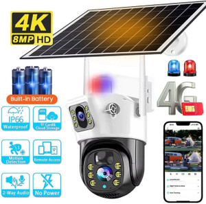 SKY HUB 5+5MP 4G SIM Mini PT Solar Powered Linkage Advanced WIRELESS CCTV Surveillance Security Camera