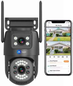 Maizic Smarthome 4G 8 MP HD 2 Lens/2 Screen View Wireless Outdoor CCTV Camera with 360° View Security Camera
