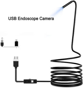 SKY HUB Endoscope USB Camera 7mm Lens with 6LEDs and 2M Wire for Inspection Use Security Camera