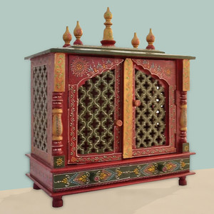 FurniGully (Mandir) for Pooja, Arti Solid Wood Home Temple