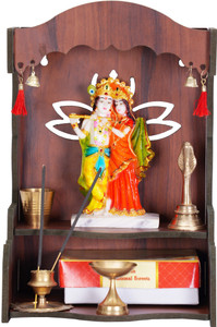 किंग डेकोर smart temple modern temple light इंजीनियर वुड घर का मंदिर