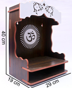 Rudrax Om Temple Wall Hanging Product Engineered Home TempleWooden Singhasan Temple Engineered Wood Home Temple