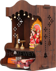 homewey decor Home Temple/Home mandir/god Stand for Home/Pooja Stand/Home mandap Engineered Wood Home Temple