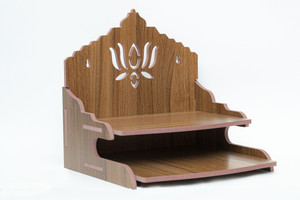 Rudrax Fully Handmade Beautiful Wooden Home and Office Temple/Pooja Mandir Mandir for Pooja Home Decoration Wall Mounten Beautiful small Temple Engineered Wood Home Temple