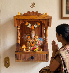 Shiv Enterprises. New Design Pooja Mandir For home / Office Solid Wood Home Temple