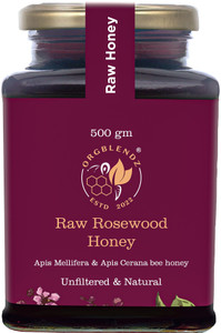 ORGBLENDZ Raw Organic Rosewood Honey, Unprocessed, Unheated, Non Pasteurized