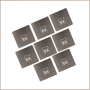 WAIT2SHOP Self Adhesive Sticker Wall Hook Hanging Bathroom Self Corner Shelves Heavy Duty Hook 8