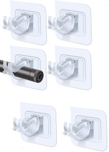 QXORE White Curtain Rods Metal