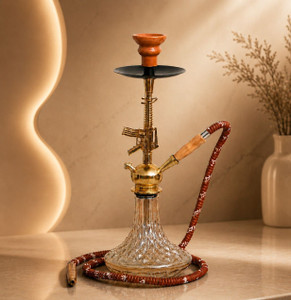 Vespers Diamond Gun Gold 18 inch Glass Hookah - Image 3