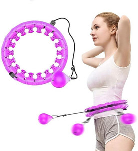 WAKTORO Weighted Hula Ring Hoop Weight Loss Circle Detachable with 24 Ring(52 Inch) Hula Hoop