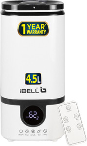 iBELL Room Humidifier HU450RB, 4.5 Litre, 360°Nozzle, Essential Oil Diffuser, LED Display Humidifier