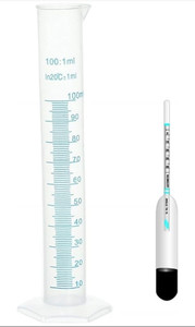 Indiginous Lactometer for Checking Milk Purity at Home Milk Hydrometer Milk Lactometer Kitchen thermometer lactometer Dairy Milk Tester Milk Gravity Tester With 100ML Tube Hydrometer
