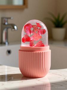 Kahaan enterprise Ice Face Roller Silicone Facial Cube Pink Silicone Ice Cube Tray
