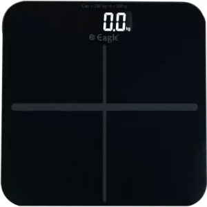Large Display Glass Electronic Bathroom Scale, Black/White