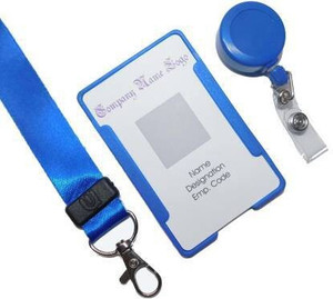 Ang Plastic ID Badge Holder, ID Badge Reel, Lanyard