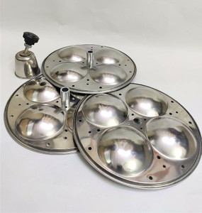 ब्लूएक्स Idli Maker Makes 12 Medium Size Idlis at Once with Stand Kitchen Tool - 3 Plates इंडक्शन इडली मेकर