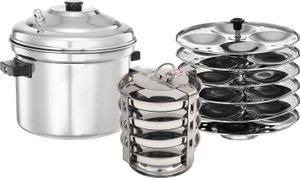 Bleaf Jointless Idli Cooker with 6 plate Regular Idlies & 4 Plate Thatte Idlies Induction & Standard Idli Maker